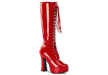 ELECTRA-2020 Red Patent Platform Boots