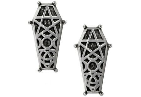 Hex Coffin Stud Earrings