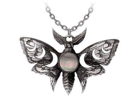 Lunar Moth Moon Phase Necklace